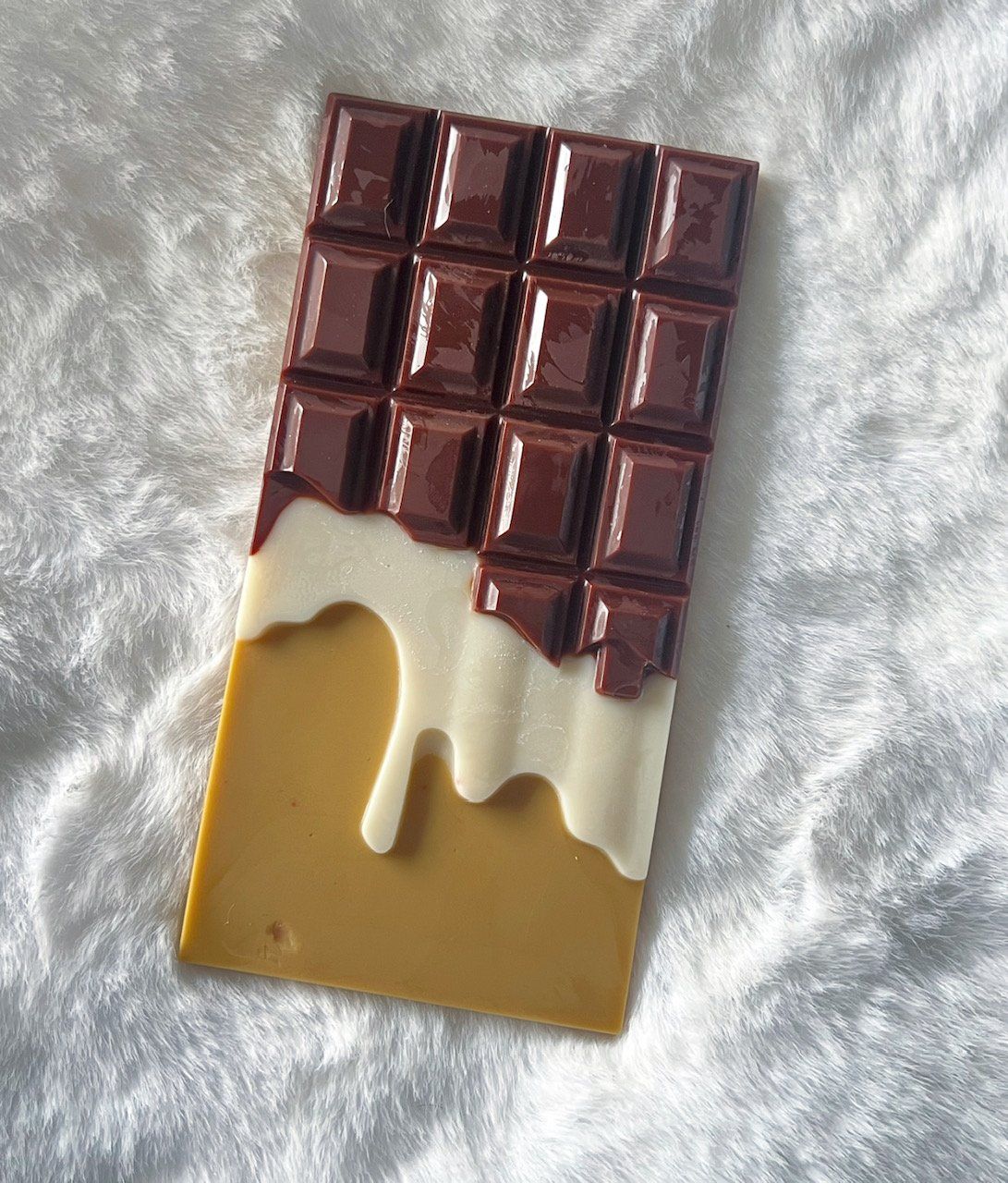 Plaque de fondant parfumé motif tablette de chocolat