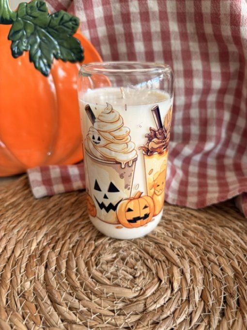Grande bougie "Pumpkin creamy" parfum Pumpkin Spice (Citrouille aux épices)