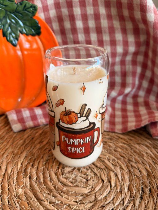 Grande bougie "Pumpkin Spice" parfum Pumpkin Spice (Citrouille aux épices) 