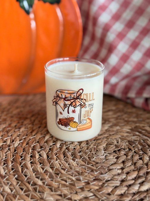 Petite bougie "Fall is my Jam" parfum Tarte à la citrouille et aux épices