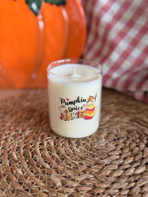 Petite bougie "Piumpkin Spice Junkie" parfum Noix & Miel