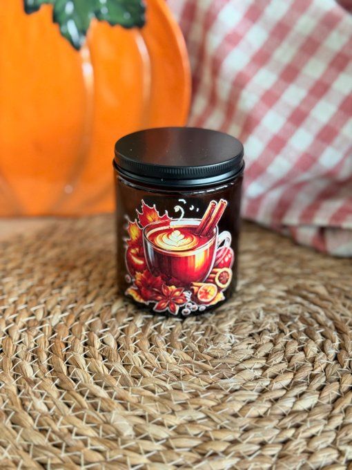 Bougie ambrée "Douceur d'automne" parfum au choix