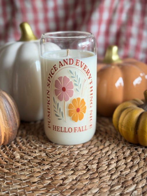 Grande bougie "Hello Fall" parfum Balade en foret