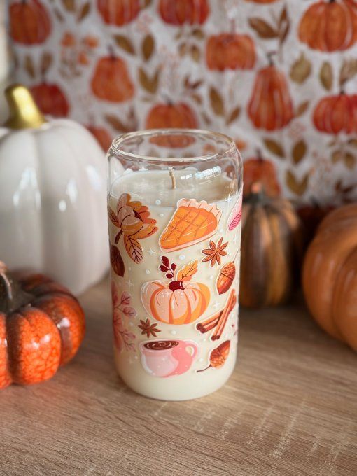 Grande bougie "Festival d'automne"  parfum Cinnamon Rolls 