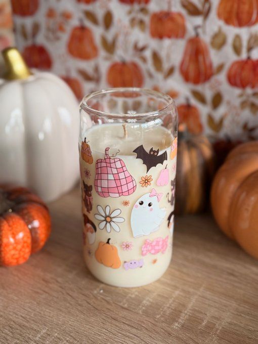 Grande bougie "Halloween Cutie" parfum Infusion envoûtante aux baies