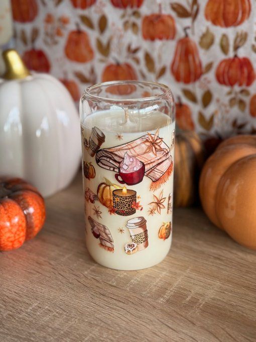 Grande bougie "Autumn cocooning" parfum Cinnamon Rolls