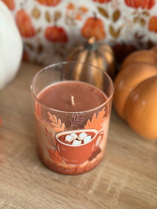 Grande bougie "Warm & Cosy" parfum Chocolat Chaud