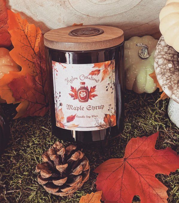 Bougie ambrée parfum Sirop d'érable