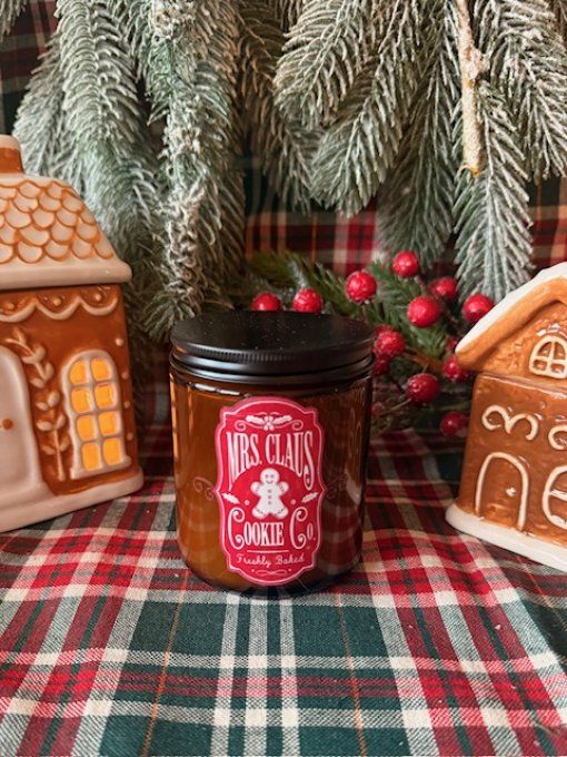 Bougie ambrée de Noel parfum Cookies de Noel version 2