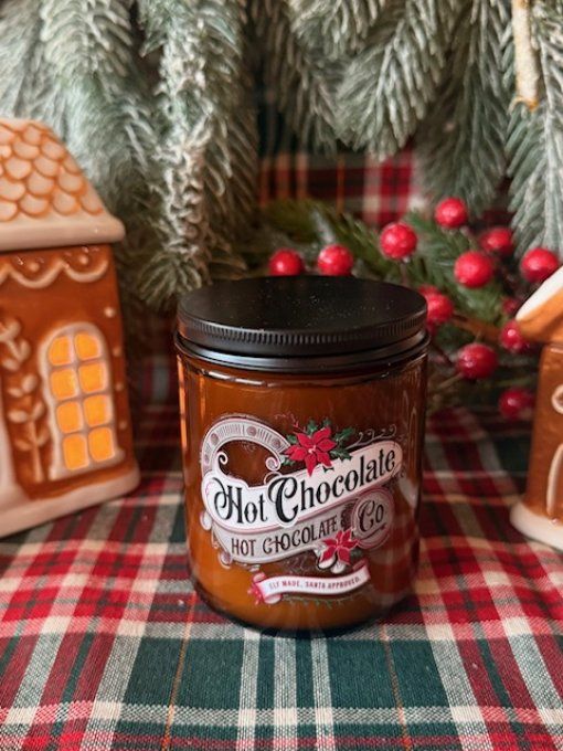 Bougie ambrée de Noel parfum Chocolat chaud