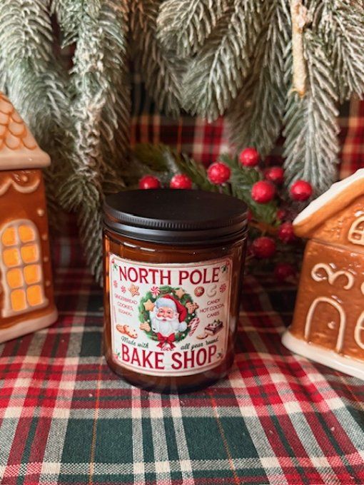 Bougie ambrée de Noel parfum Spéculos