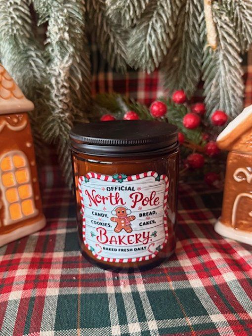 Bougie ambrée de Noel parfum Vin chaud version 2