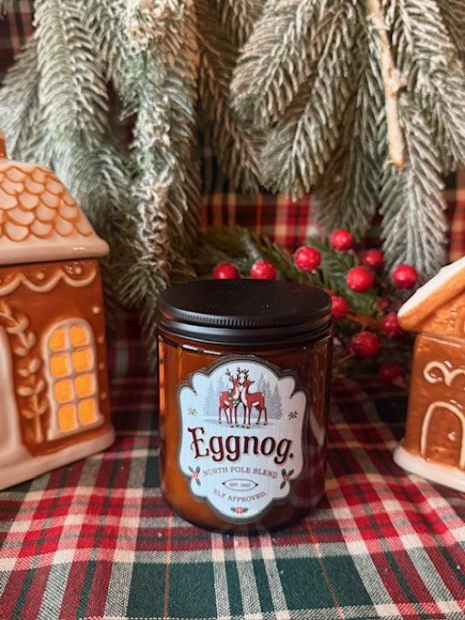 Bougie ambrée de Noel parfum Lait de Poule