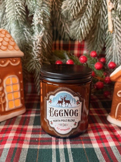 Bougie ambrée de Noel parfum Lait de Poule version 2