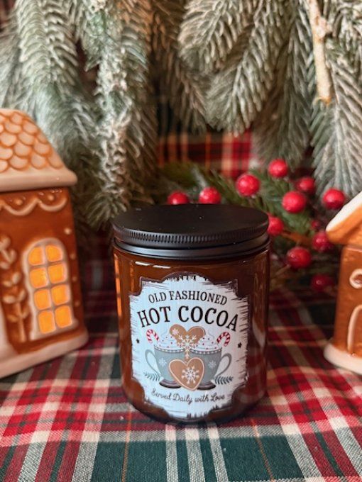 Bougie ambrée de Noel parfum chocolat version 2