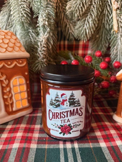 Bougie ambrée de Noel parfum Thé à la cannelle