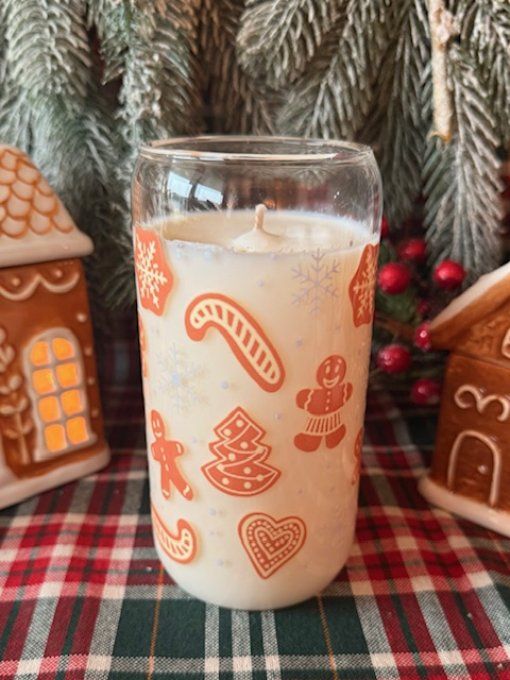 Grande bougie "biscuits de noel" parfum au choix  