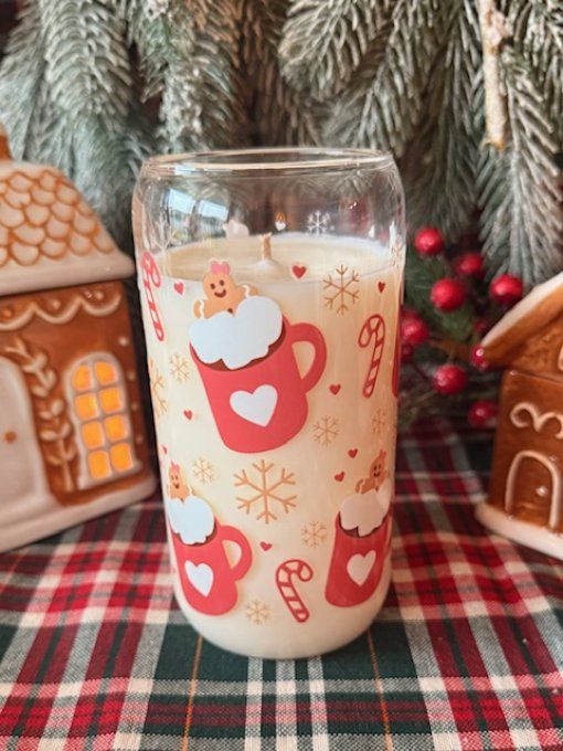 Grande bougie "tasse gourmande" parfum au choix   