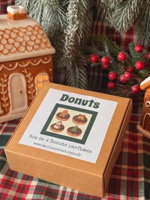 Box de 4 Donuts parfumés "Edition Noel" 