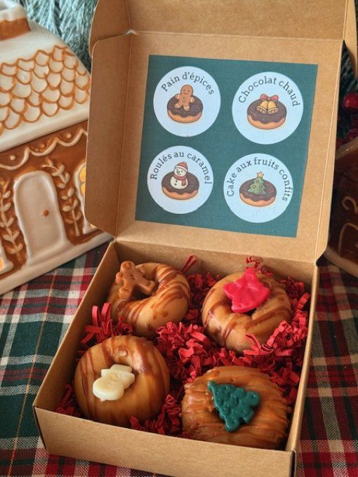 Box de 4 Donuts parfumés "Edition Noel" 
