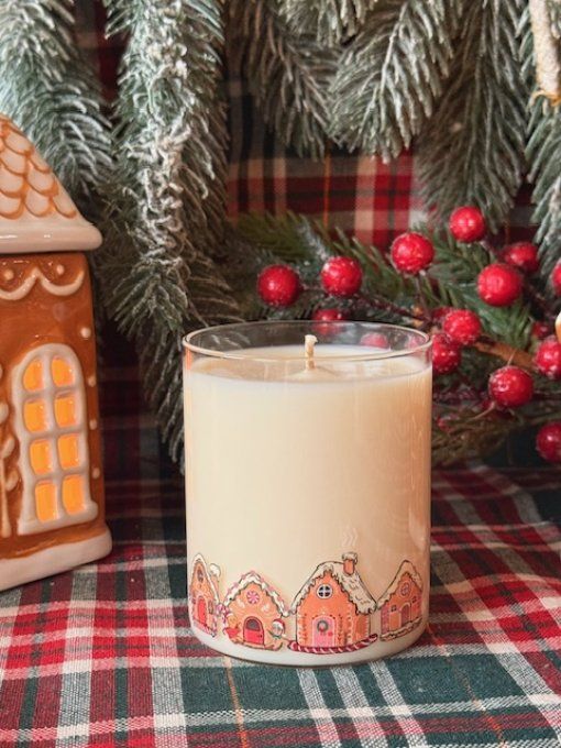Petite bougie village de Noel parfum au choix
