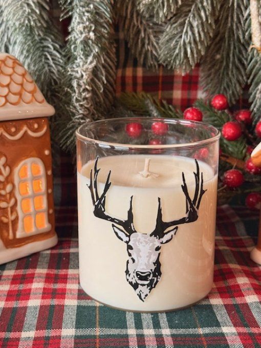 Grande bougie  Renne du Pere noel parfum au choix 