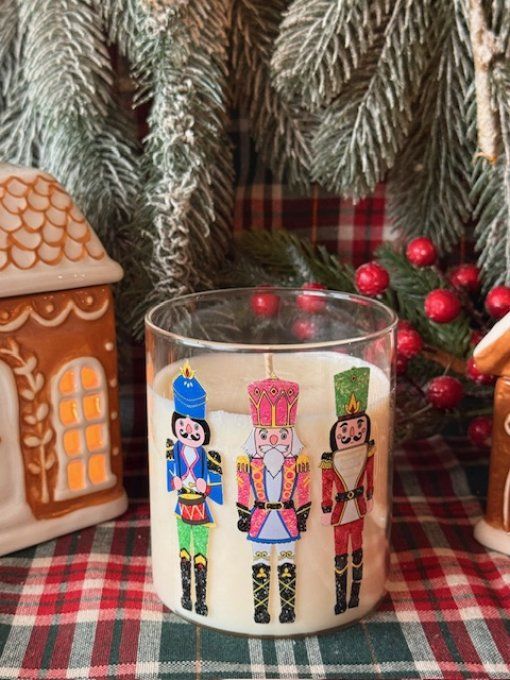 Grande bougie trio de casses noisette parfum au choix 