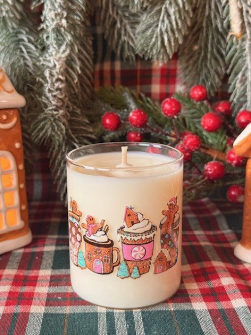 Petite bougie tasses gourmandes de Noel parfum au choix 