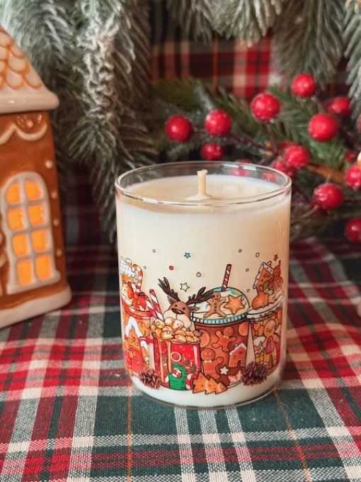 Petite bougie cup gourmandes de Noel parfum au choix