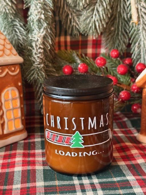 Bougie ambrée christmas loading parfum au choix 