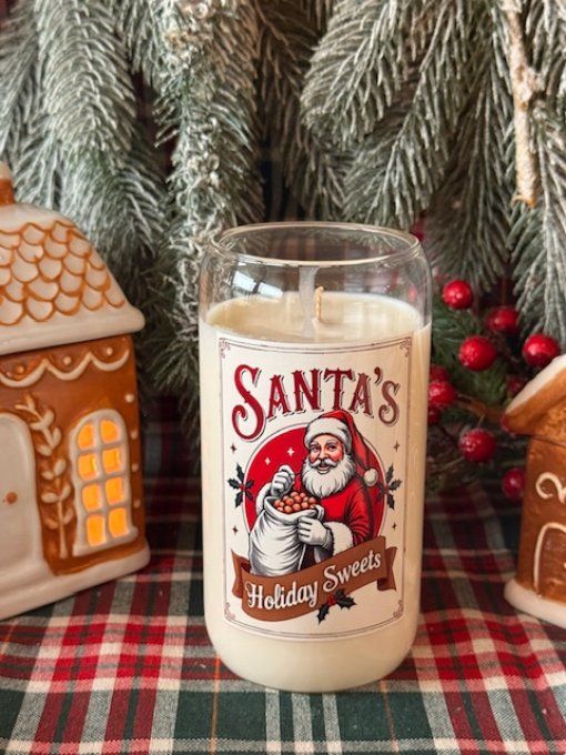 Grande bougie "Santa's holiday sweets" parfum marrons glaçés