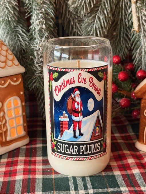Grande bougie "Sugar plums" parfum baies givrées 