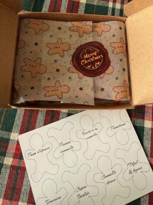 Coffret de fondants parfumés "bonhommes de noel"   