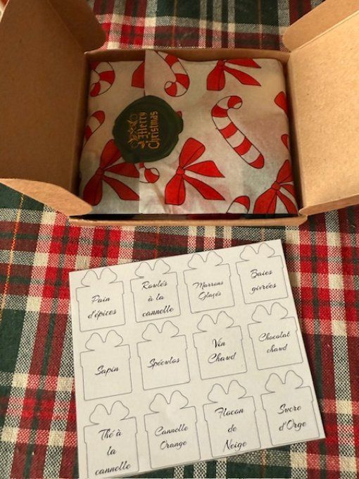 Coffret de fondants parfumés "cadeaux de noel"  