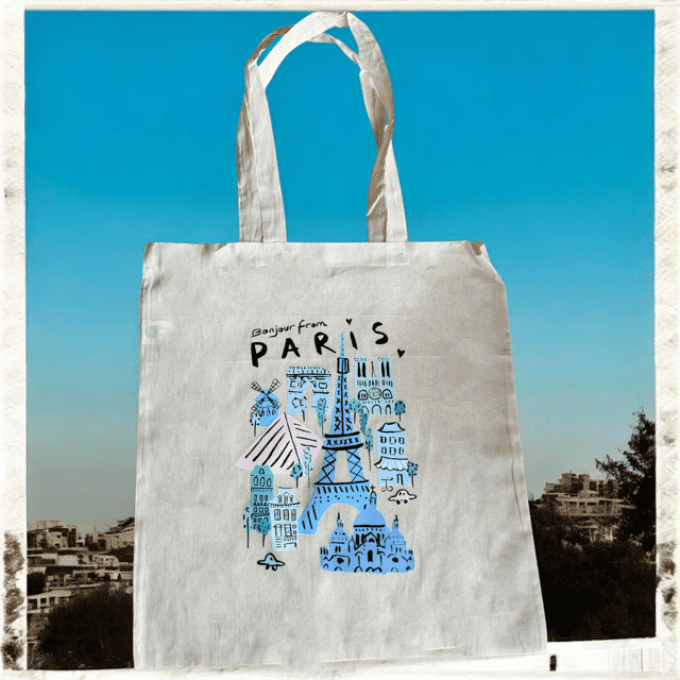 Tote Bag Bonjour from Paris