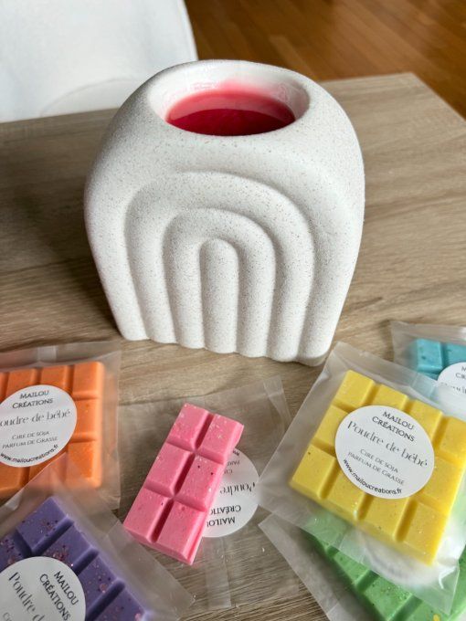 Plaquette pailletée de fondant parfumé couleur et parfum au choix