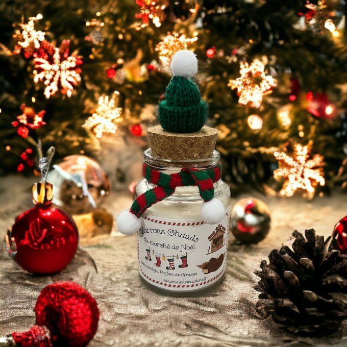 Bougie bonnet de Noël parfum au choix