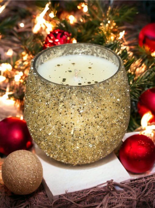 Bougie scintillante parfum Coupe de Champagne 
