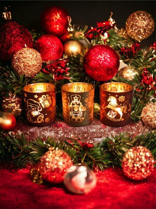 Bougie de Noël coulage simple modèle au choix 