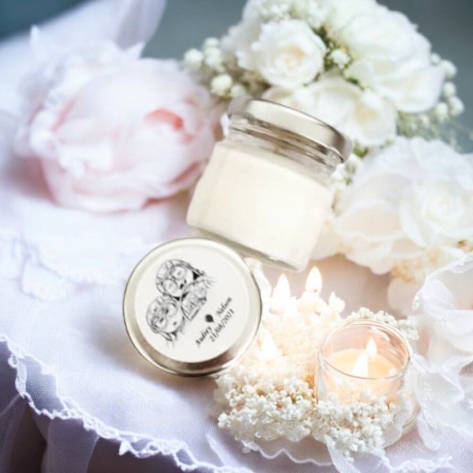 Petite bougie cadeau d'invités Baptême, mariage, etc.