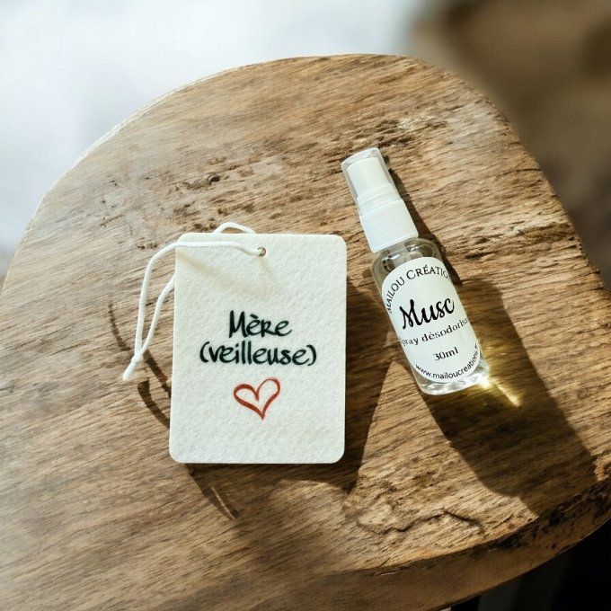 Désodorisant voiture + spray parfumé 30ml au choix