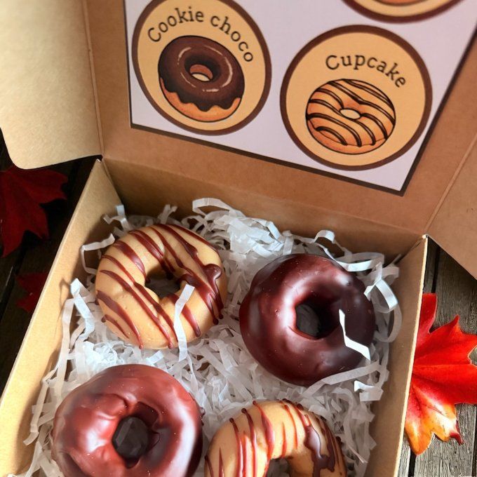 Box de 4 Donuts parfumés "Plaisir gourmand"