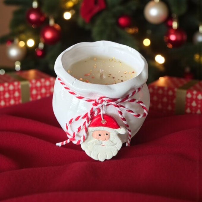 Bougie pochon de Noel modele et parfum au choix