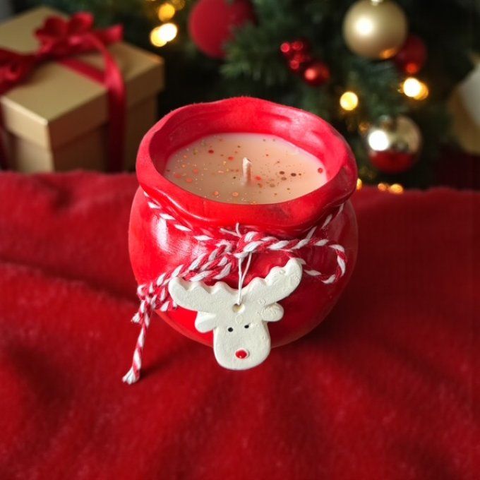 Bougie pochon de Noel modele et parfum au choix