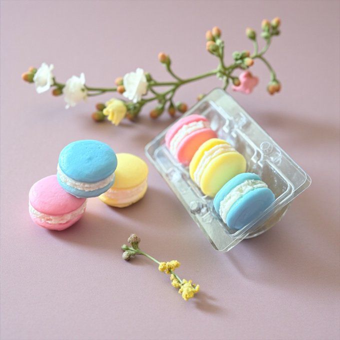 Coffret macarons tricolore - 3 parfums au choix