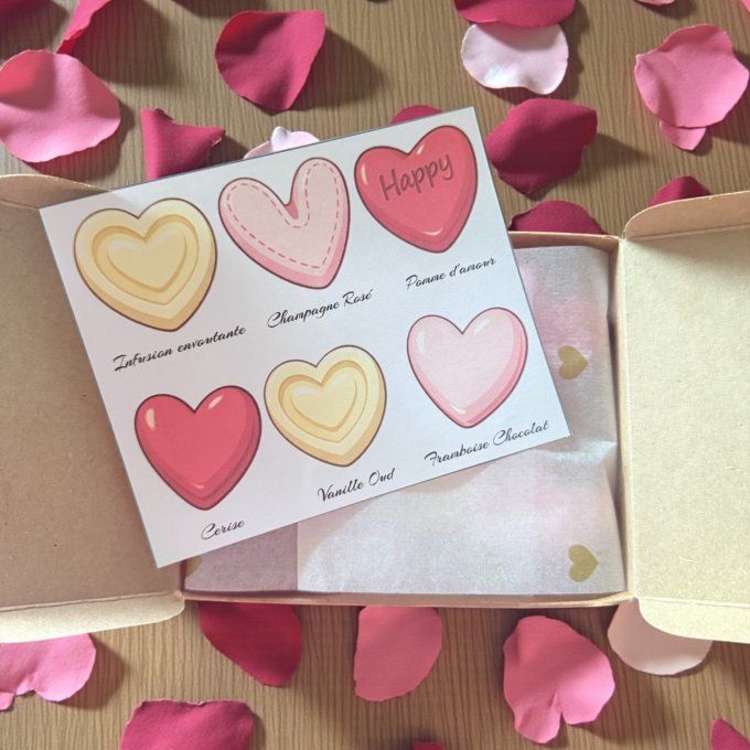 Coffret de 6 fondants parfumés "Sweet Heart" 