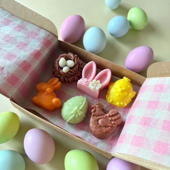 Coffret de Pâques de 6 fondants parfumés 