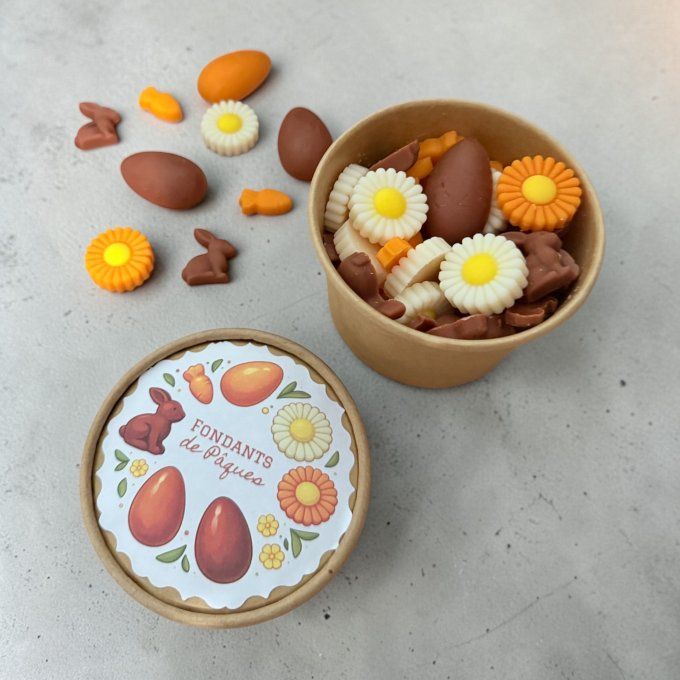 Pot de fondants miniatures de Pâques parfum au choix 