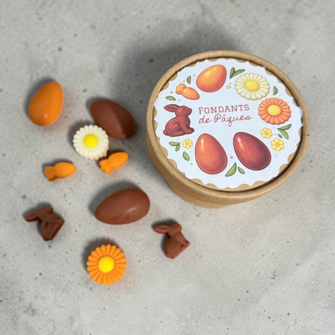 Pot de fondants miniatures de Pâques parfum au choix 