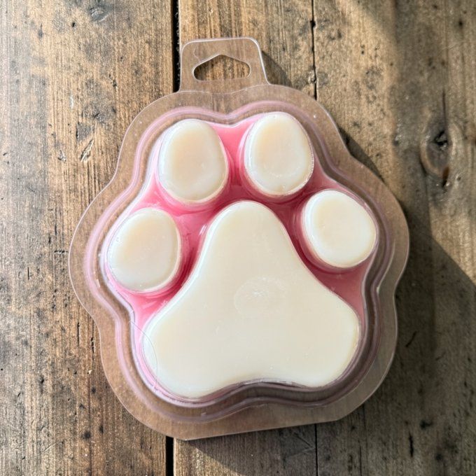 Plaquette "Patoune" rose et blanc parfum au choix